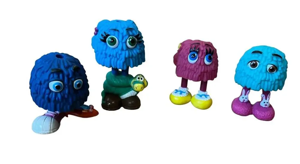 McDonald's Fry Guy Lot of 4 Figures Snake All Different 2 Shoes Slippers 1989
